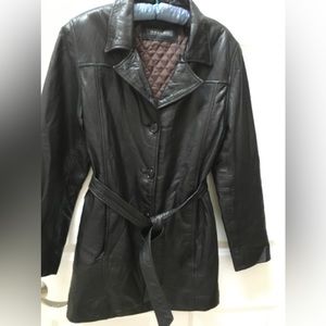 Whet Blu Black soft Leather Jacket Sz M, very nice condition